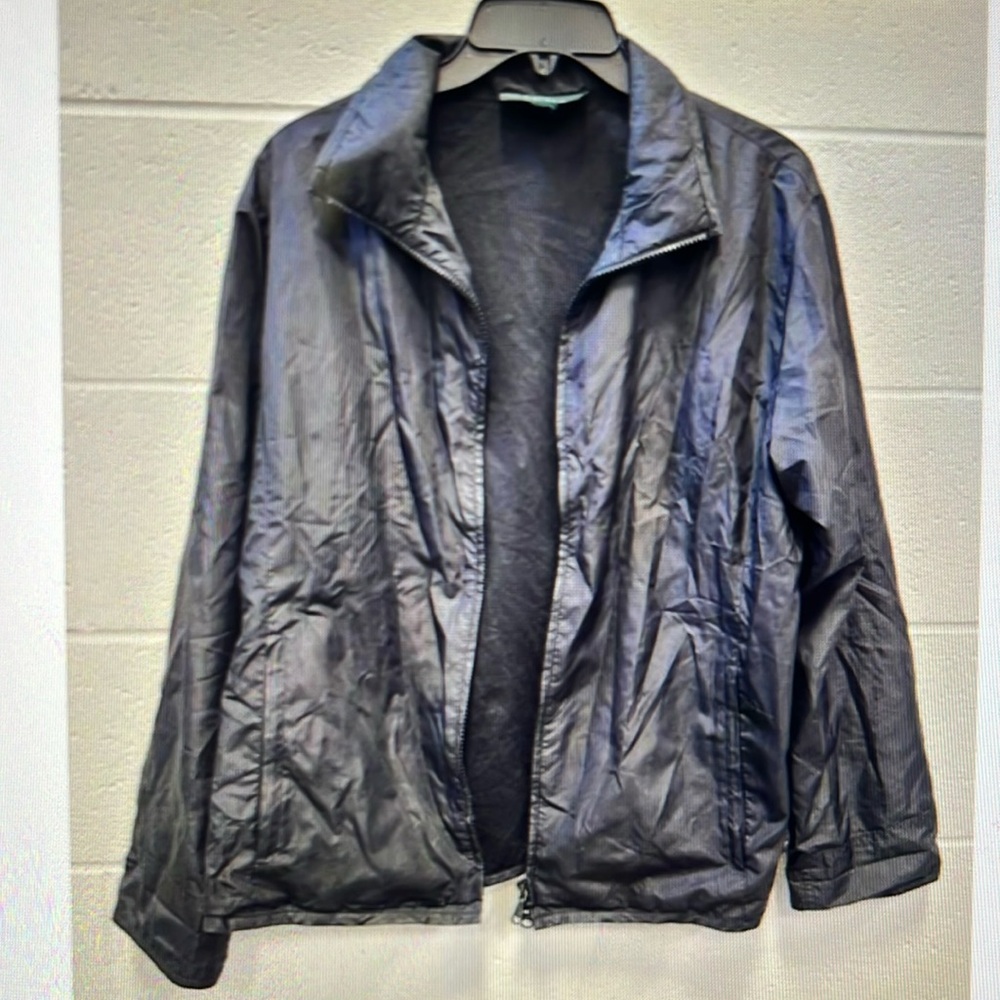 Large Ralph Lauren black windbreaker jacket